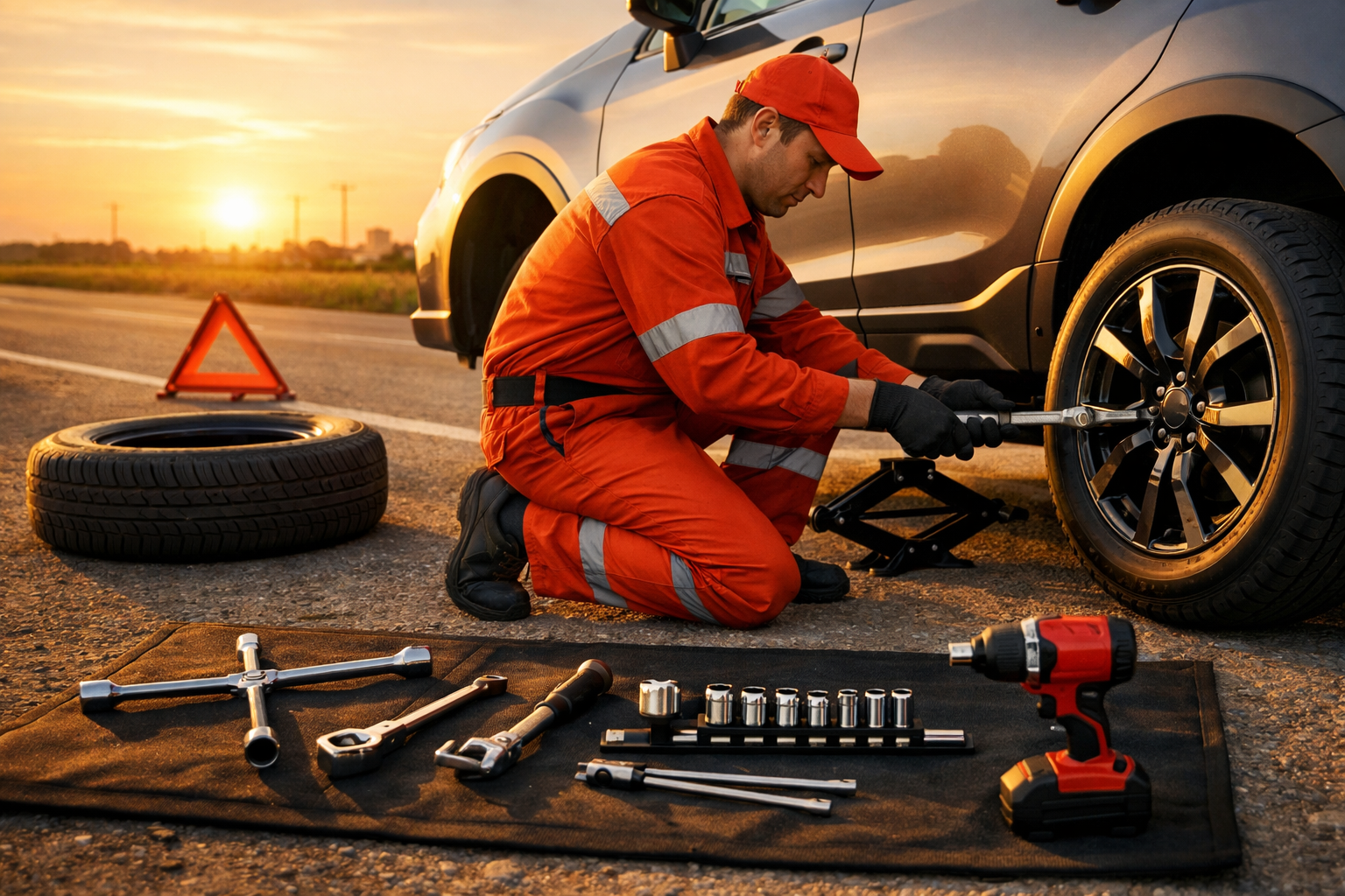 Service tire change